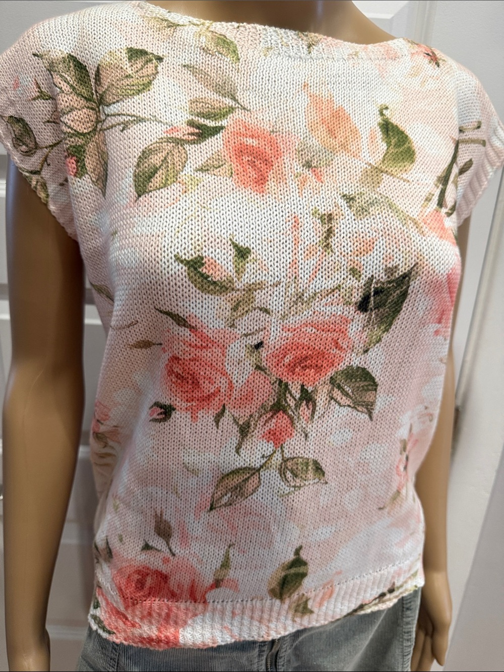 Loggia dei Tessitori Made in Italy Floral Knit Top – Size S